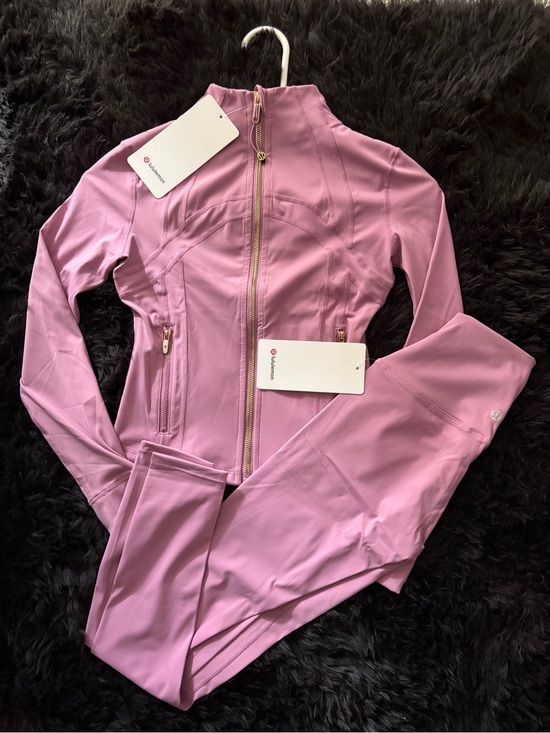 lululemon athletica Pants - lululemon athletica Mauve Pink Zip Jacket & High-Rise Leggings Set